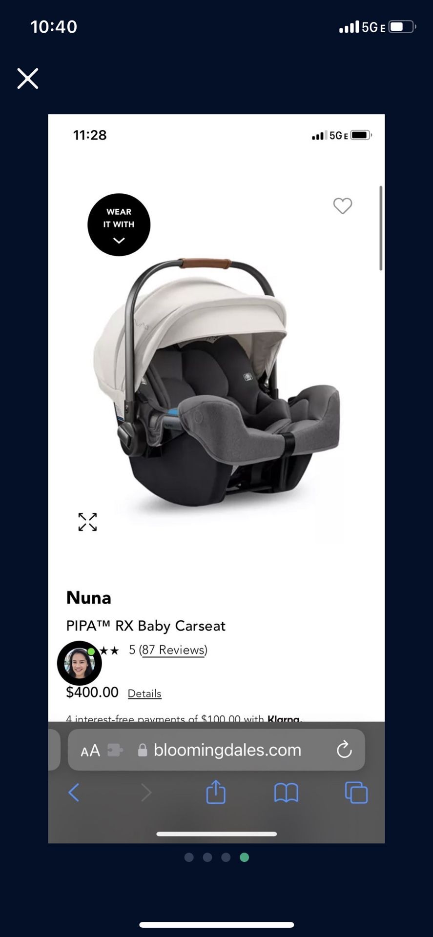 Nuna Rx Baby Car seat