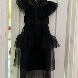 Black Dress Up Costume Set for Girls .Merlina Adam’s.