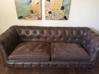 Faux Leather Couch