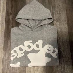 Grey Spyder Hoodie Small