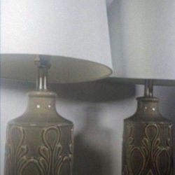 Two Sunwood Gate Gray Lamps