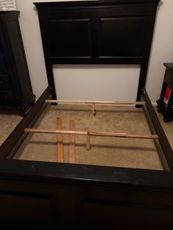 Full bed frame with box spring