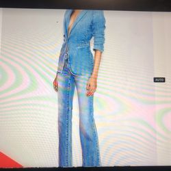 NWT  - 2pc Jean Outfit -  Size L - Blazer & Je