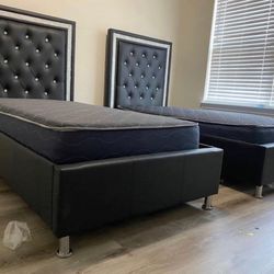 👧🏾👧🏻👧LUXURY TWIN BEDS!! 2 BEDS FOR $470 WITH DELIVERY!! TWIN MATTRESS $110 A PIECE 