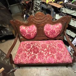 Vintage Oak Loveseat