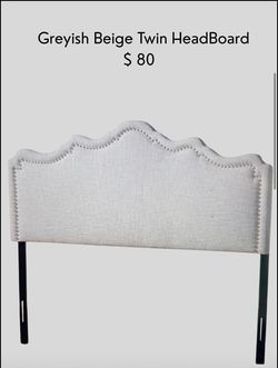 Greyish Beige Twin Headboard