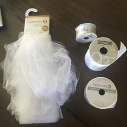 White Ribbons And Tule