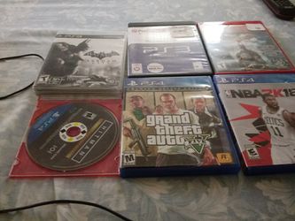 5 games , 2ps4 & 3 ps3