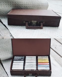 Vintage Cassette Tape Collection + Storage Case – 24 Tapes – Soundtracks, Rock & Classical