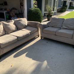 Set Of Brown Couches