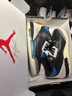 Air Jordan 3 Black Blue Gray Sneakers