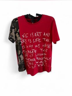 Graphic Quote T-Shirt and Camo Tee Men’s