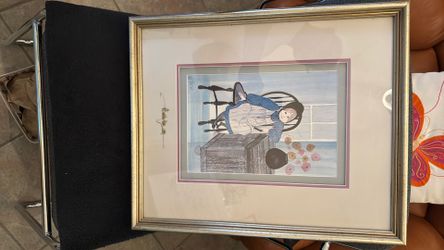 Grandma Amish Flower Picture Frame 