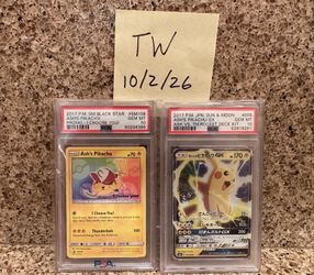 PSA 10 Ash's Pikachu Pokemon Slabs
