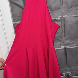 Fuchsia Halter neck Dress