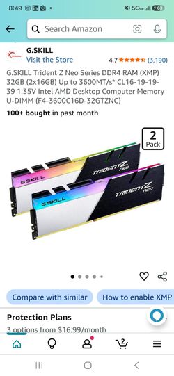 G.SKILL Trident Z Neo RGB 32GB (4x8GB) DDR4 3600MHz CL16 RAM