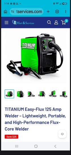 Titanium Easy-Flux 125 Amp Welder – Brand New !