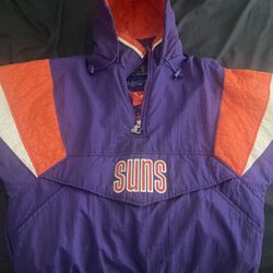 Vintage 90s Suns Starter 1/2 Zip Puffer 