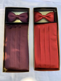 SILK CUMMERBUND WITH BOW TIE