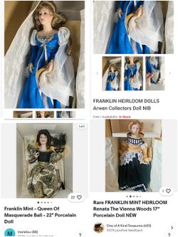 Franklin Heirloom Porcelain Dolls