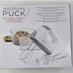 Wolfgang Puck Hand Mixer, 250 Watt 5 Speed  NEW I Deliver