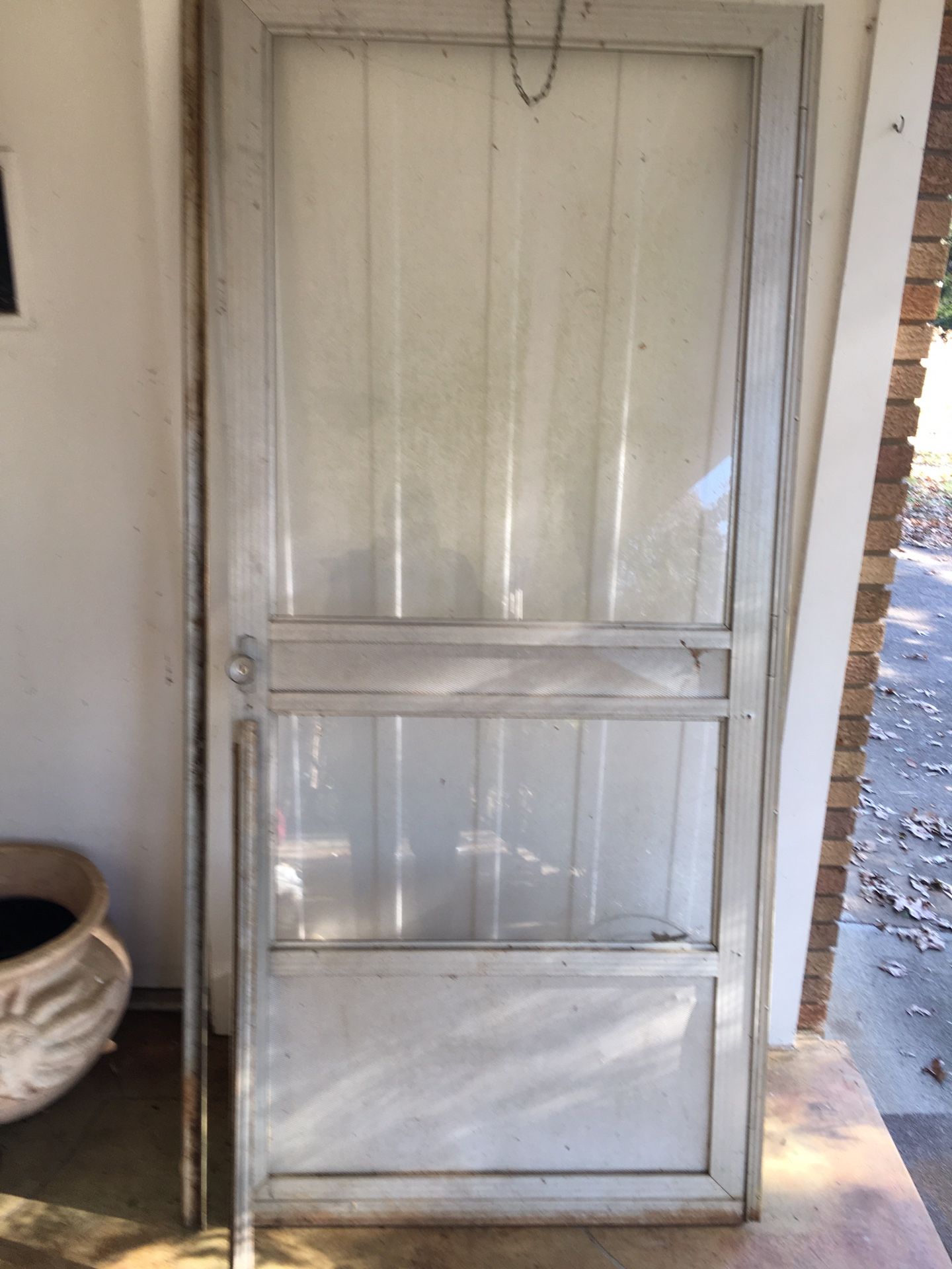 Storm door 79 1/4. 35 1/4