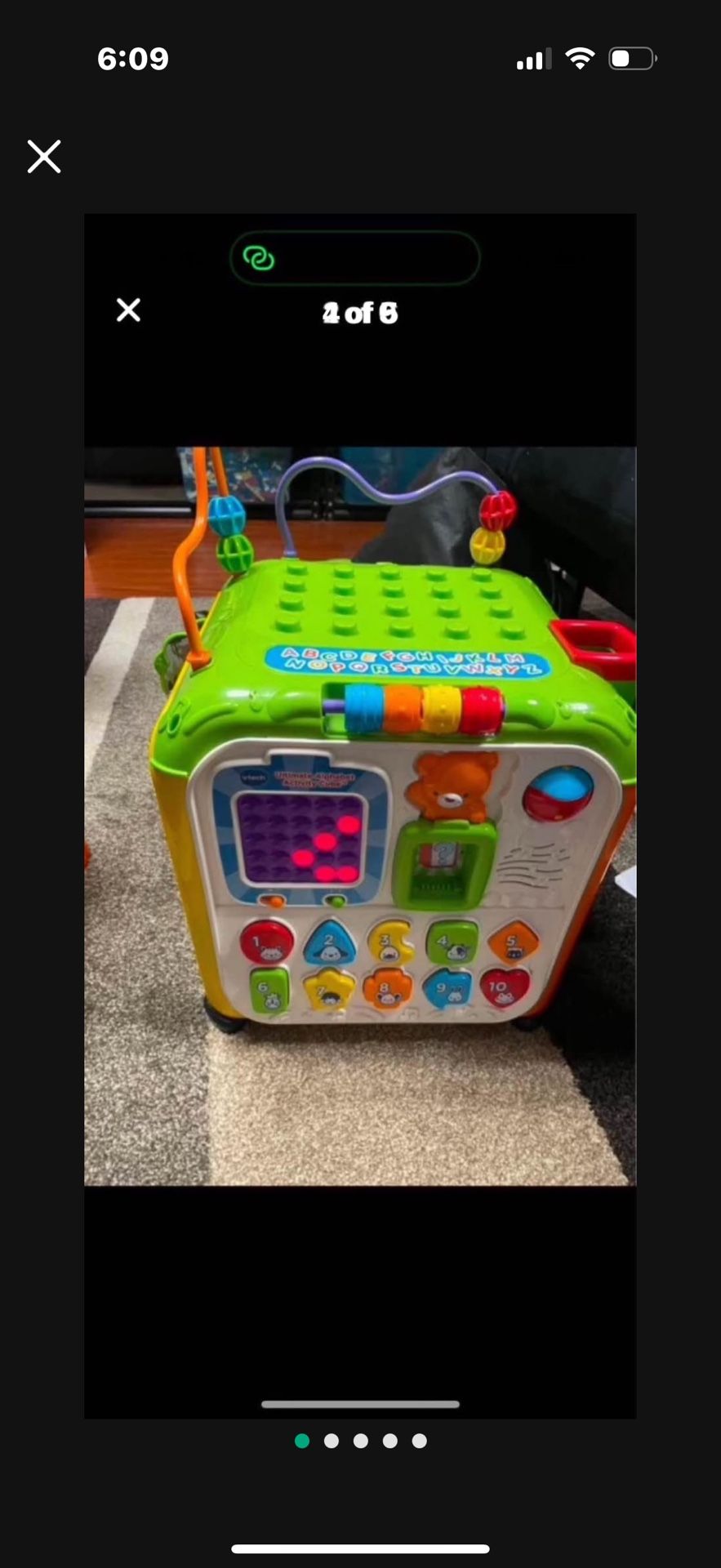 Five sided activity cube