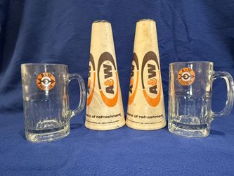 Vintage A&W Mugs and liquid cones