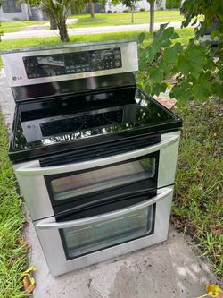 LG Double Oven Electric Range stainless steel