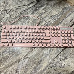 Pink Typewriter Gaming Keyboard