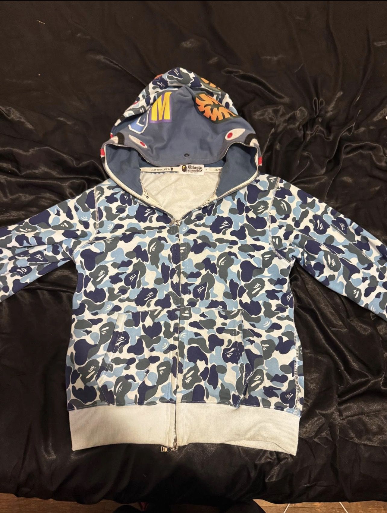 BAPE ABC Camo Shark Double hood full zip hoodie