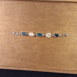 Metal and Gemstone Bracelet