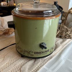Vintage Rival Crock Pot with Glass Lid