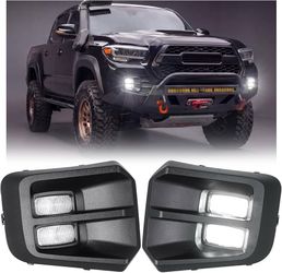 LED Fog Light Kit for Toyota Tacoma 2016-2023 Clear White Pair