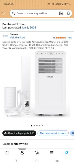 Window indoor ac new used one summer moved