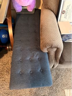 Blue ottoman