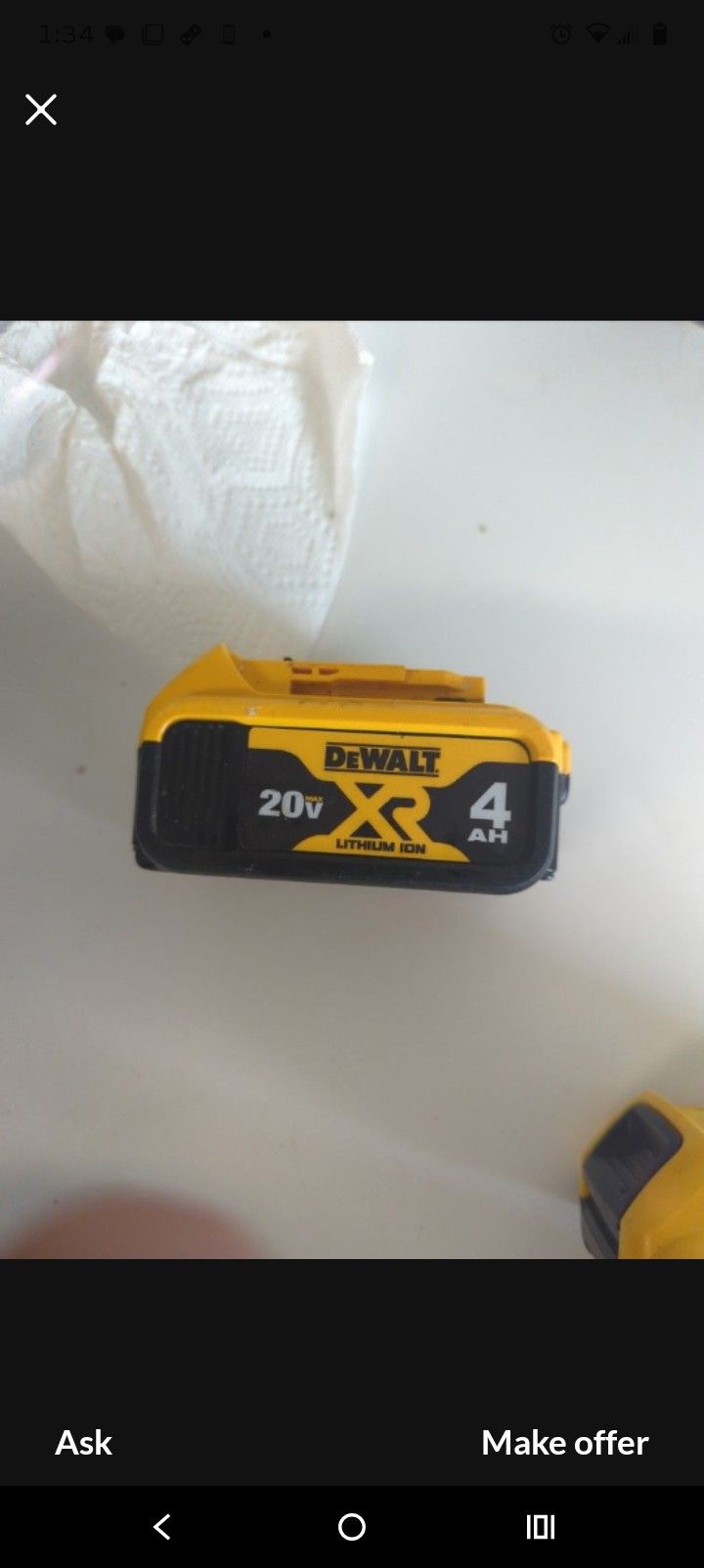 DeWalt 4ah Battery XR 20v