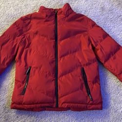 Red Guess Size M In Men Puffer Jacket