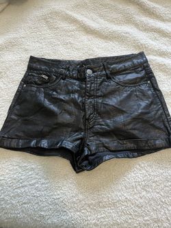 Fake Leather Shorts