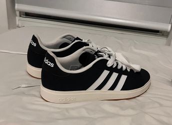 NEW Adidas Grand Court Base 00s Shoes – Core Black/Cloud White/Gum – Men's