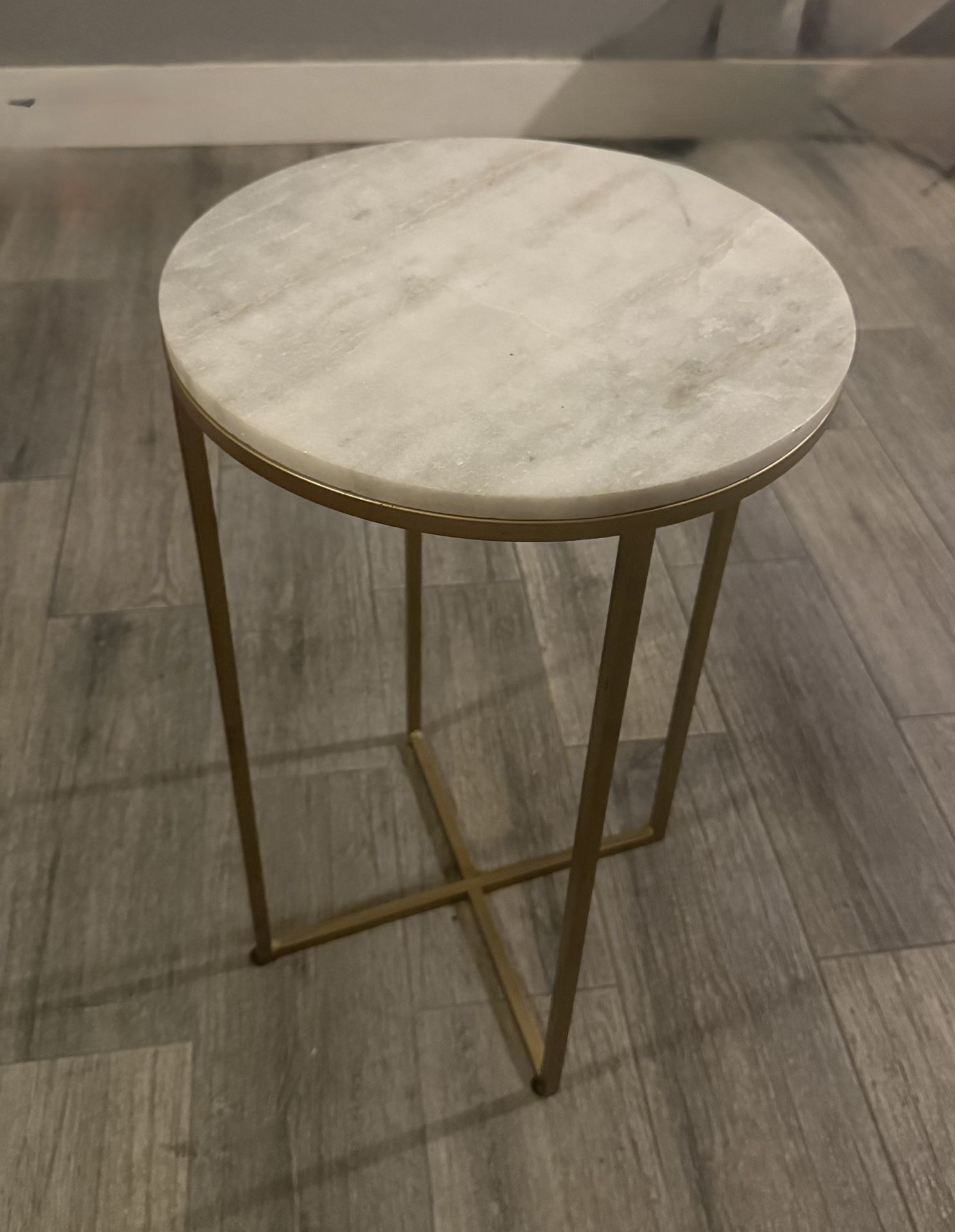 Modern Marble Table With Gold Metal Legs