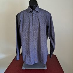 Thomas Dean men's dress shirt with flip cuff