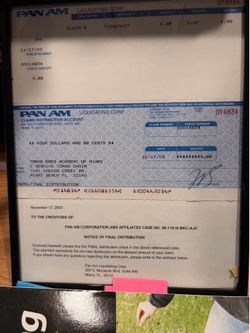 PAN AM LIQUIDATING CORP CHECK