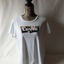 Levi's women's white short sleeve graphic t-shirt size XL 