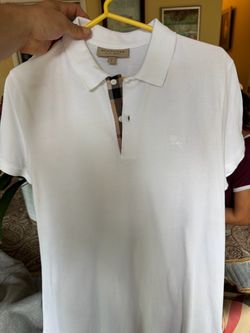 Burberry London England White Polo Shirt