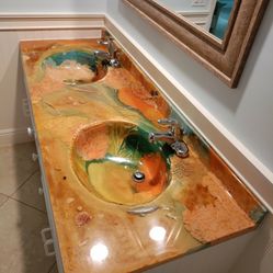 Double Sink Bath Countertop [One-of-a-kind]