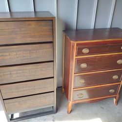 Vintage Ashley Furniture Dresser And Acacia Wood Dresser 