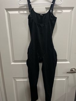 Black Sleeveless Full-Length Bodysuit Jumpsuit