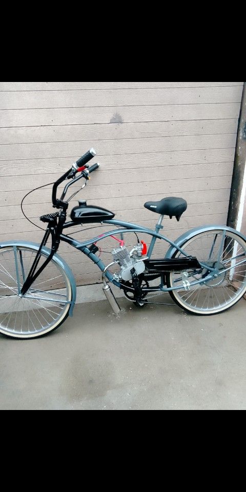 New 2 Stroke Lowrider Deluxe Motorized Bike 100cc.