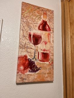 Wine Canvas Picture Wall Art $5